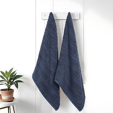 SUPERIOR Mika Smart Twist Cotton Plush Absorbent Bath Sheets Set