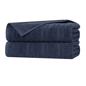 SUPERIOR Mika Smart Twist Cotton Plush Absorbent Bath Sheets Set
