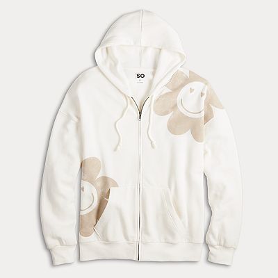 Juniors' SO® Oversized Zip-Up Hoodie