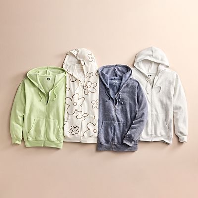 Juniors' SO® Oversized Zip-Up Hoodie
