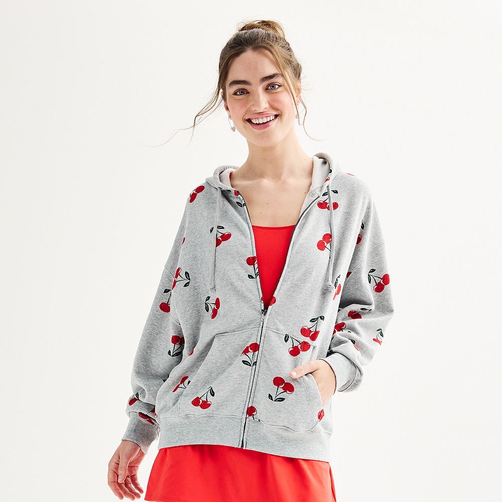 Juniors' SO® Oversized Zip-Up Hoodie