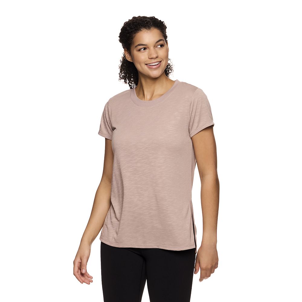 Women's Gaiam Restore Rib Mix Stretch Short Sleeve Tee