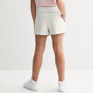 Girls 7-16 eyeshadow Foldover Fleece Shorts