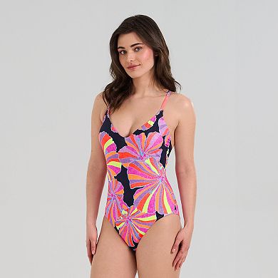 Women's Freshwater V-Neck One-Piece Swimsuit