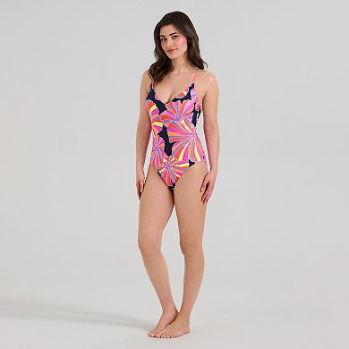 Women's Freshwater V-Neck One-Piece Swimsuit