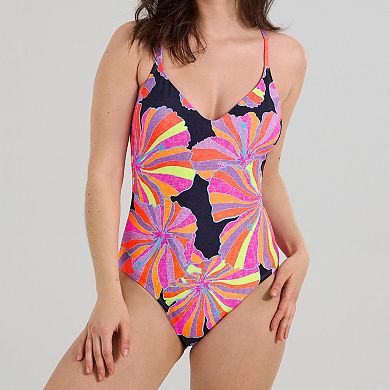 Women's Freshwater V-Neck One-Piece Swimsuit