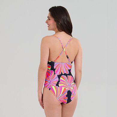 Women's Freshwater V-Neck One-Piece Swimsuit