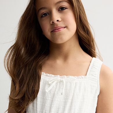 Girls 7-16 eyeshadow Peasant Top Midi Dress
