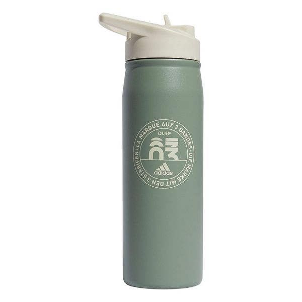 adidas 20-oz. Stainless Steel Water Bottle with Straw - Light Green