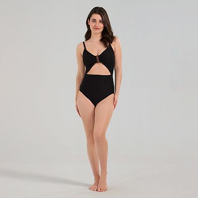 Women's Freshwater Tortise Trim Cutout One-Piece