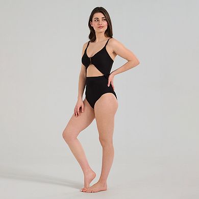 Women's Freshwater Tortise Trim Cutout One-Piece