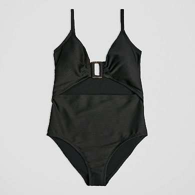 Women's Freshwater Tortise Trim Cutout One-Piece