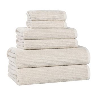 SUPERIOR 6 pc Destin Medium Weight Solid Towel Set