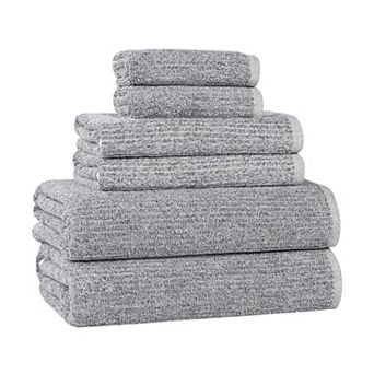 SUPERIOR 6 pc Destin Medium Weight Solid Towel Set
