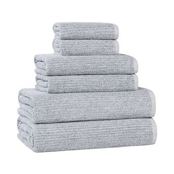 SUPERIOR 6 pc Destin Medium Weight Solid Towel Set