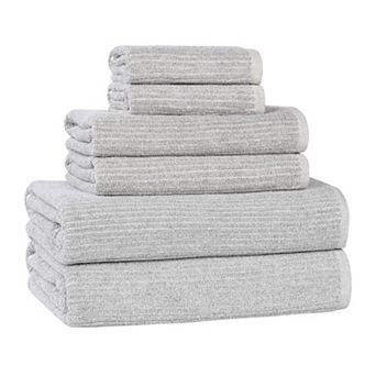 SUPERIOR 6 pc Destin Medium Weight Solid Towel Set