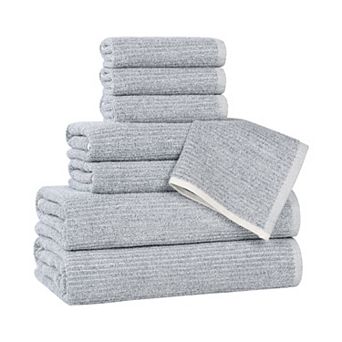 SUPERIOR 8 pc Destin Medium Weight Solid Towel Set
