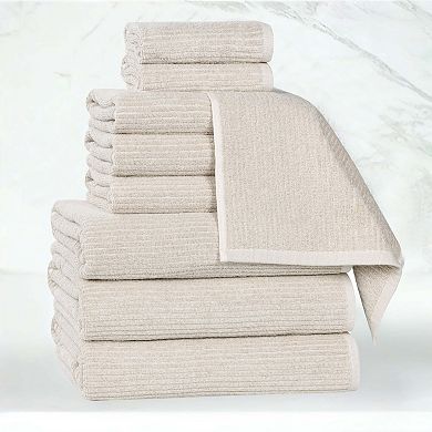 SUPERIOR Deston 9-Piece Cotton Blend Solid Towel Set