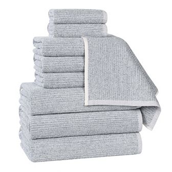 SUPERIOR Deston 9 pc Cotton Blend Solid Towel Set