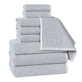 SUPERIOR Deston 9 pc Cotton Blend Solid Towel Set