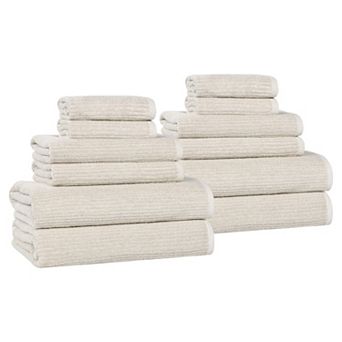 SUPERIOR 12 pc Destin Medium Weight Solid Towel Set