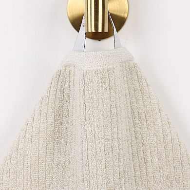 SUPERIOR 6 Piece Destin Medium Weight Solid Hand Towel Set