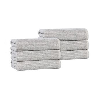 SUPERIOR 6 pc Destin Medium Weight Solid Hand Towel Set