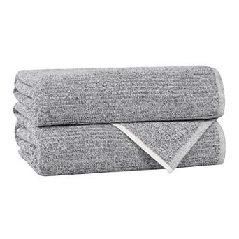 SUPERIOR 2 pc Destin Medium Weight Solid Bath Towel Set