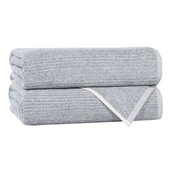 SUPERIOR 2 pc Destin Medium Weight Solid Bath Towel Set