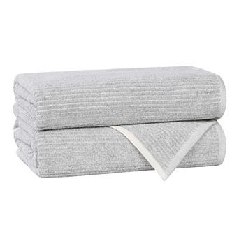 SUPERIOR 2 pc Destin Medium Weight Solid Bath Towel Set