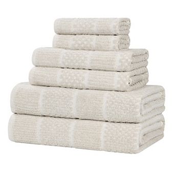 SUPERIOR 6 pc Naples Medium Weight Towel Set
