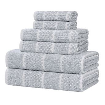 SUPERIOR 6 pc Naples Medium Weight Towel Set