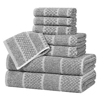 SUPERIOR 8 pc Naples Medium Weight Towel Set