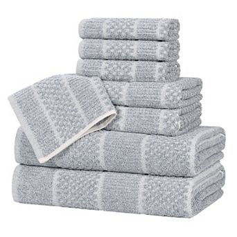 SUPERIOR 8 pc Naples Medium Weight Towel Set