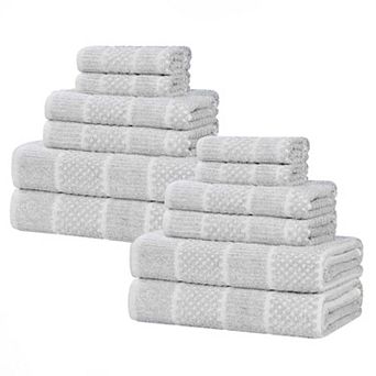 SUPERIOR 12 pc Naples Medium Weight Towel Set