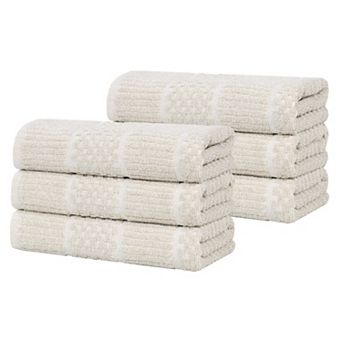 SUPERIOR 6 pc Naples Cotton Blend Medium Weight Hand Towel Set
