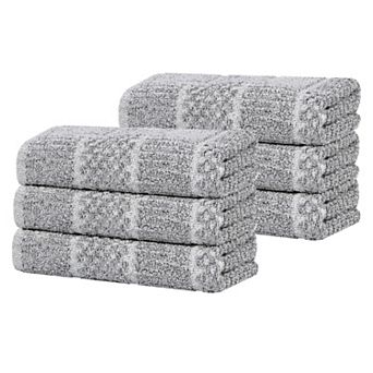 SUPERIOR 6 pc Naples Cotton Blend Medium Weight Hand Towel Set