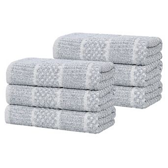 SUPERIOR 6 pc Naples Cotton Blend Medium Weight Hand Towel Set