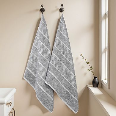 SUPERIOR 2-Piece Naples Cotton Blend Medium Weight Bath Sheet Set