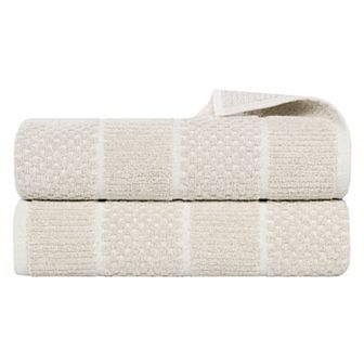 SUPERIOR 2 pc Naples Cotton Blend Medium Weight Bath Sheet Set