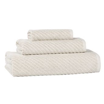 SUPERIOR 3 pc Amelia Cotton Blend Medium Weight Towel Set