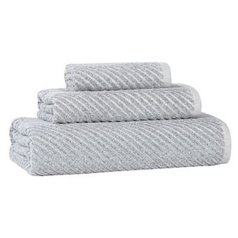 SUPERIOR 3 pc Amelia Cotton Blend Medium Weight Towel Set