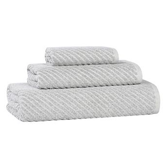 SUPERIOR 3 pc Amelia Cotton Blend Medium Weight Towel Set