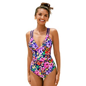 Women's Cupshe Ditsy & Petals Back O-Ring One-Piece Swimsuit