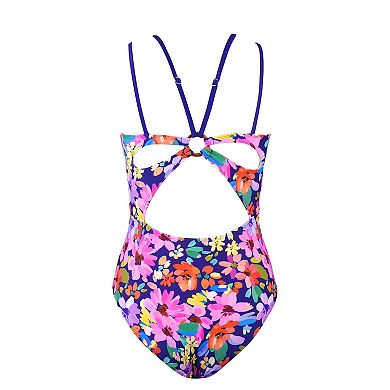 Women's Cupshe Ditsy & Petals Back O-Ring One-Piece Swimsuit