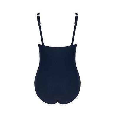 Women's Cupshe Square Neck Twist-Front One Piece Swimsuit