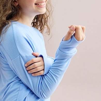 Girls 7-20 Tek Gear® Tuck Back Crewneck Sweatshirt in Regular & Plus Size