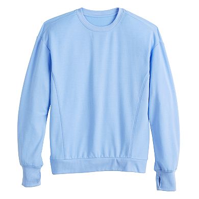 Girls 7-20 Tek Gear® Tuck Back Crewneck Sweatshirt in Regular & Plus Size