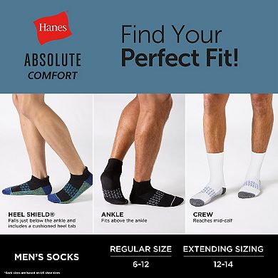 Men's Hanes® 3+1 Bonus Pack Ultimate Absolute Comfort Crew Socks