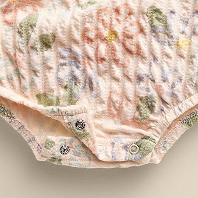 Baby Girl Little Co. By Lauren Conrad Organic Smocked Bubble Bodysuit